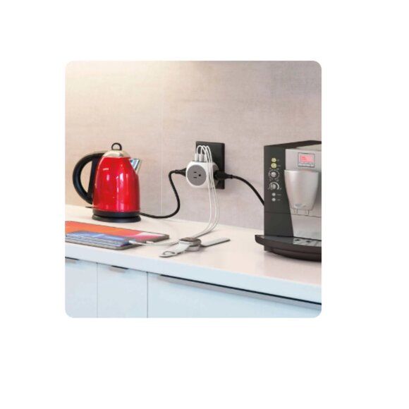 2-Pack Power Cube   3AC Outlets + 3 Smart USB Ports(2 USB-A & 1 USB-C) - Picture 5 of 5